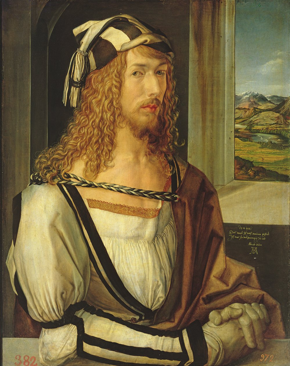 Autorretrato con guantes de Albrecht Dürer