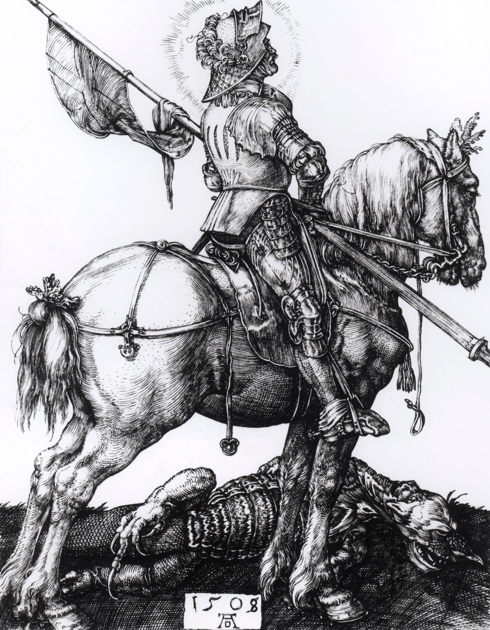 San Jorge y el Dragón, 1508 de Albrecht Dürer