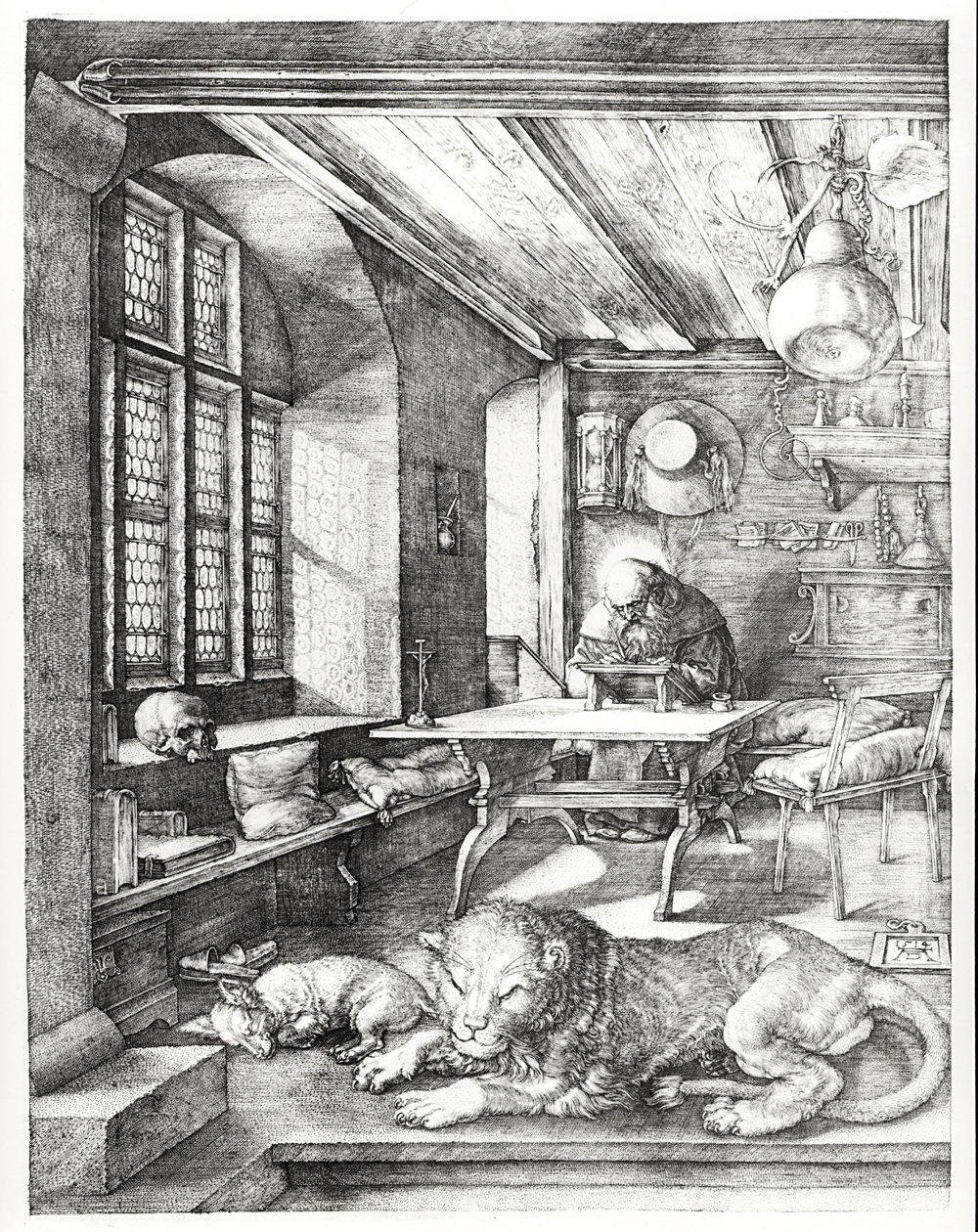 San Jerónimo en su estudio, 1514 de Albrecht Dürer