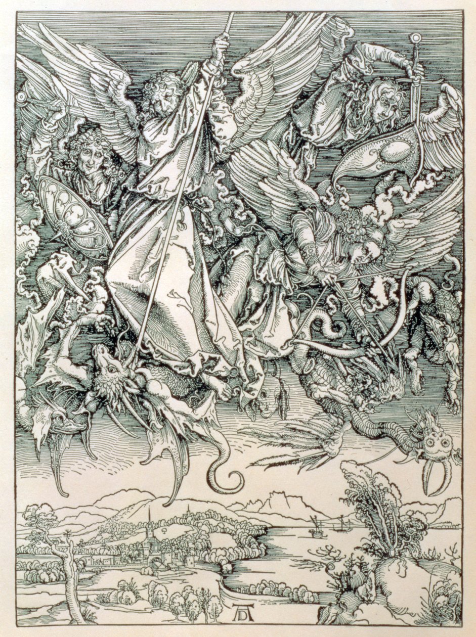 San Miguel luchando con el dragón de 