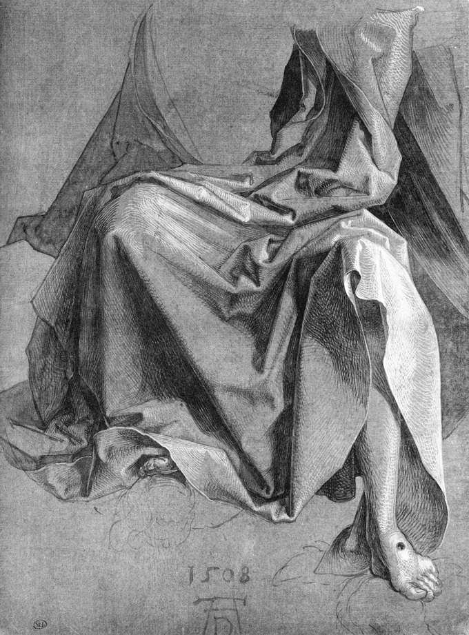 Estudio de un drapeado de Albrecht Dürer