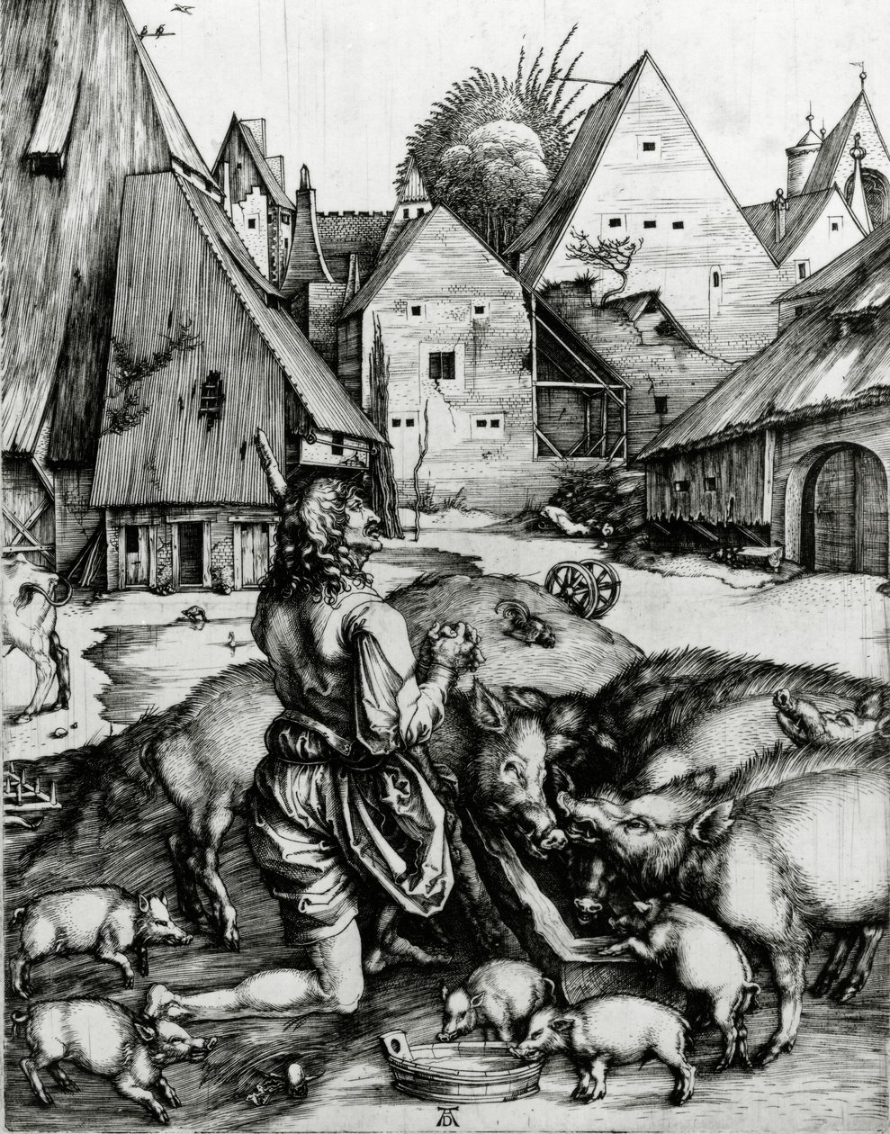 El hijo pródigo, 1496 de Albrecht Dürer