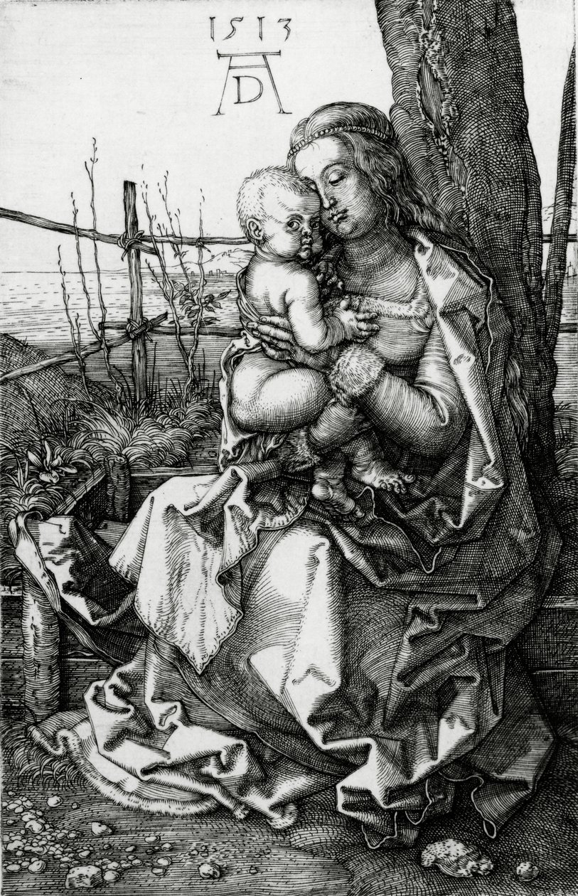 La Virgen y el Niño sentados bajo un árbol, 1513 de Albrecht Dürer