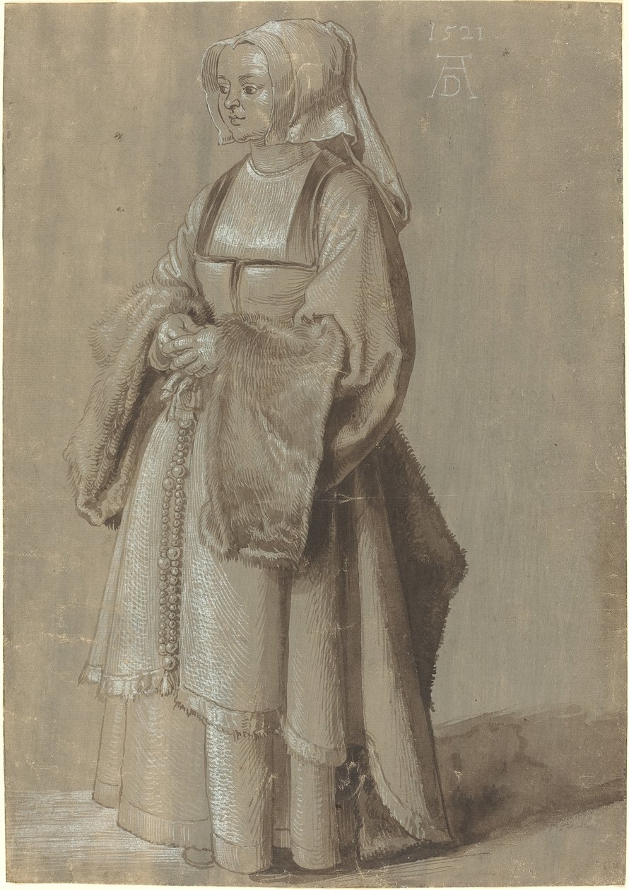 Joven con vestido neerlandés de Albrecht Dürer