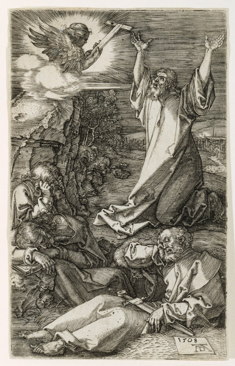 Cristo en el Monte de los Olivos, 1508 de Albrecht Dürer