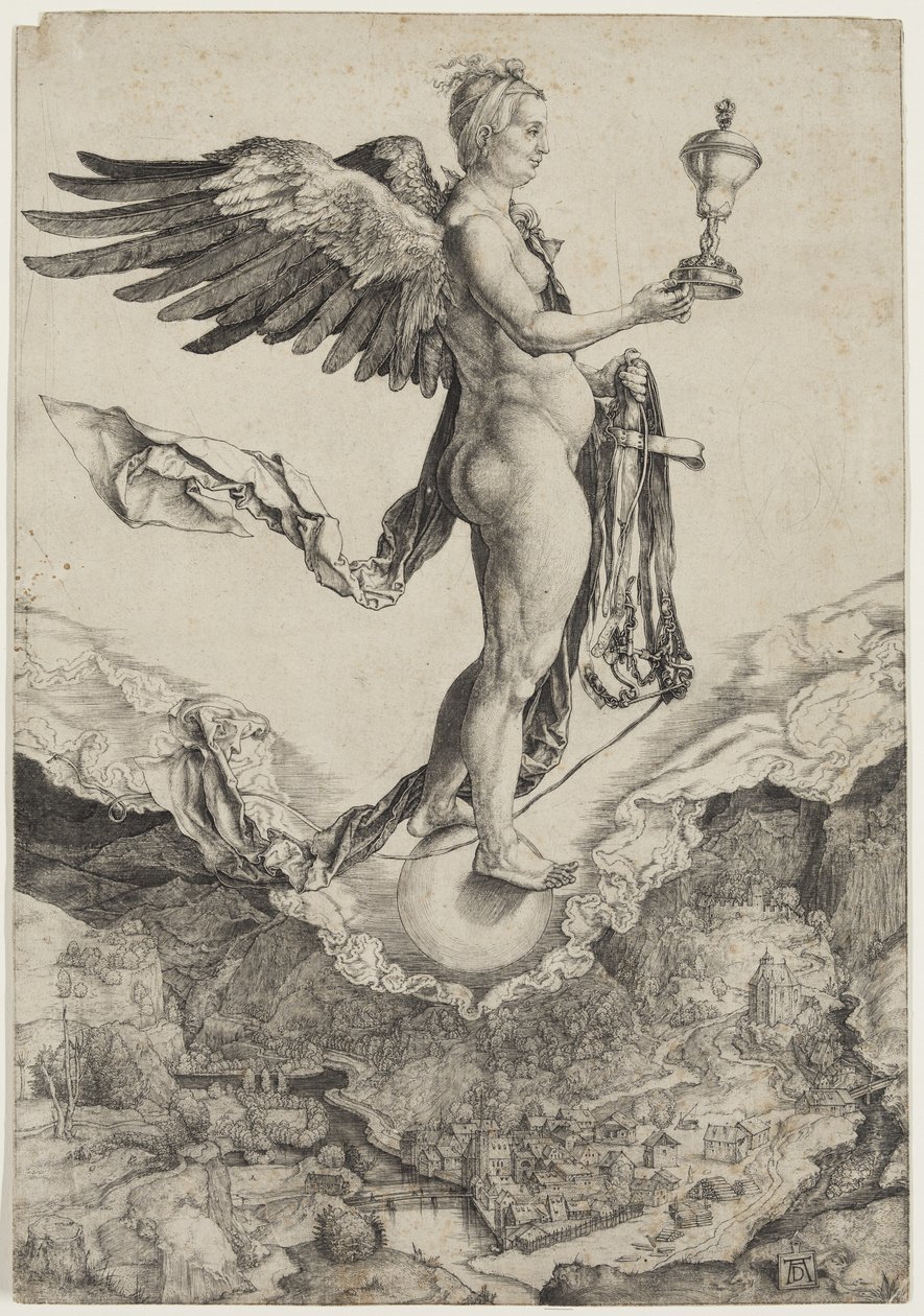 Némesis, entre 1501 y 1502 de Albrecht Dürer