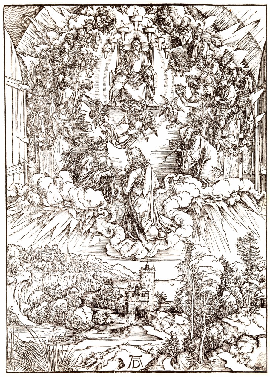 San Juan ante Dios y los Ancianos, del Apocalipsis, c.1496-98 de Albrecht Dürer