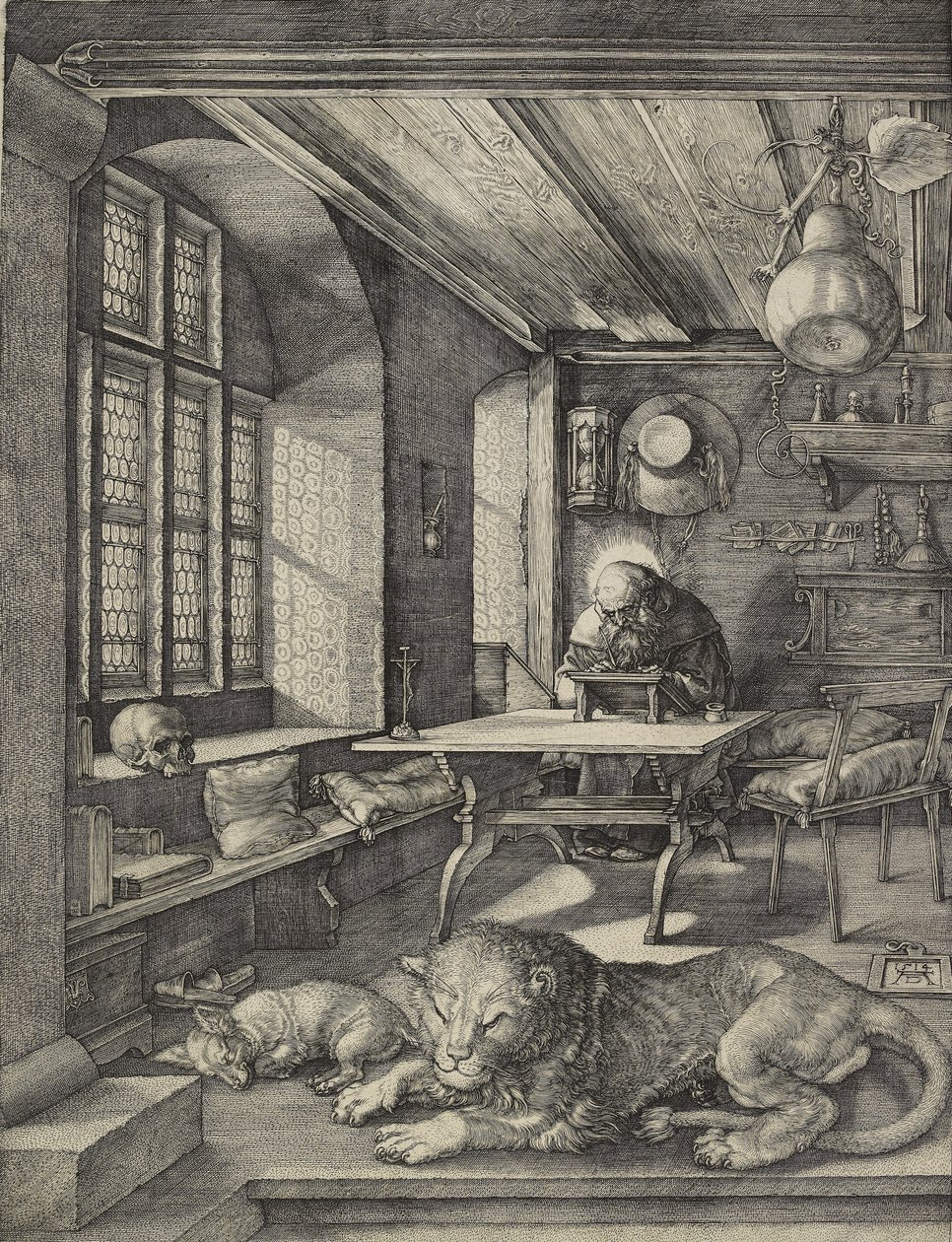 San Jerónimo en su estudio, 1514 de Albrecht Dürer