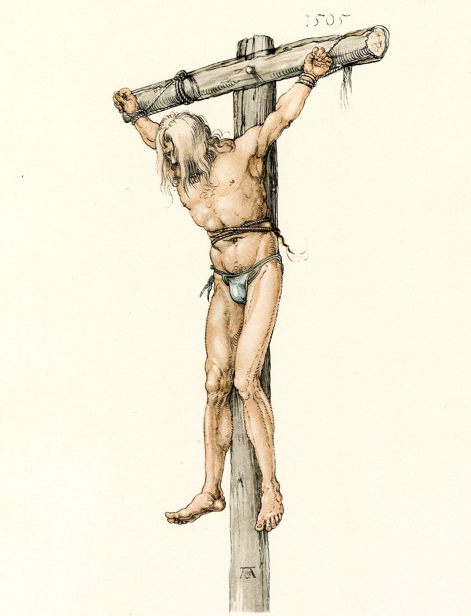 Estudio del ladrón izquierdo de Albrecht Dürer