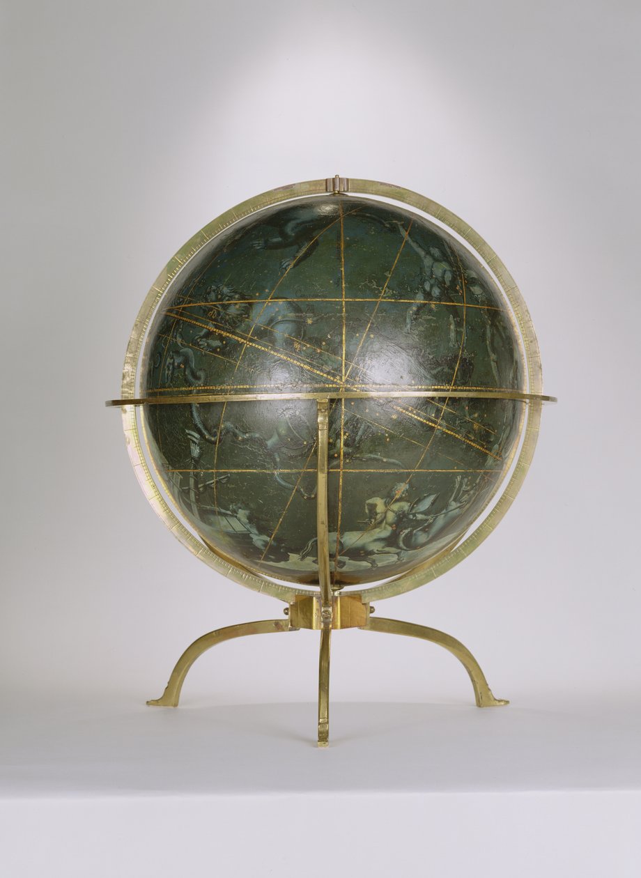 Globo celestial, uno de un par conocido como los globos 