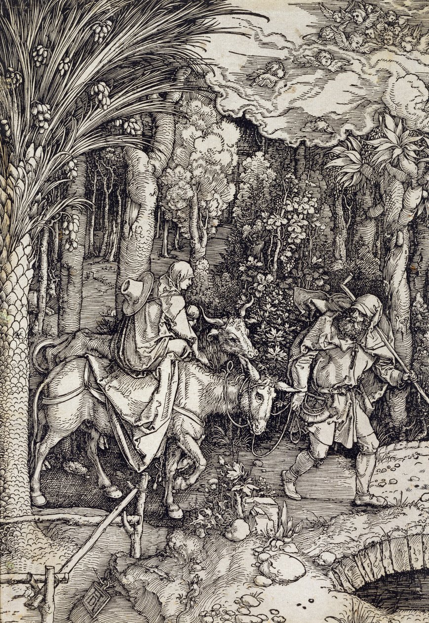 La huida a Egipto, c.1500 de Albrecht Dürer