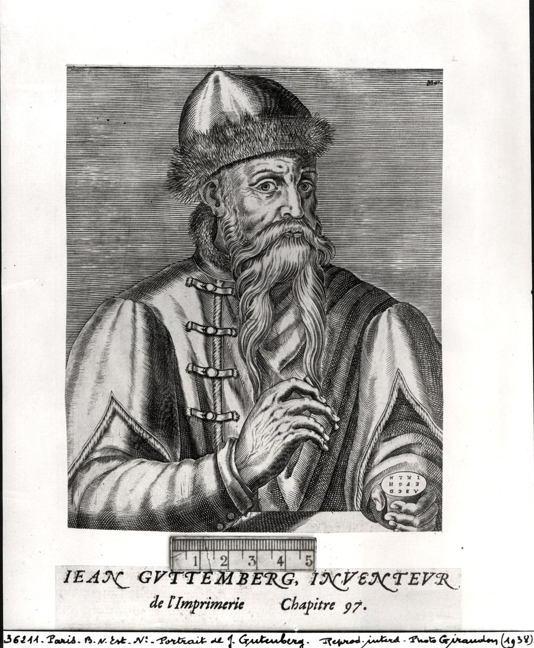 Retrato de Johannes Gutenberg (c.1400-68) de Albrecht Mentz