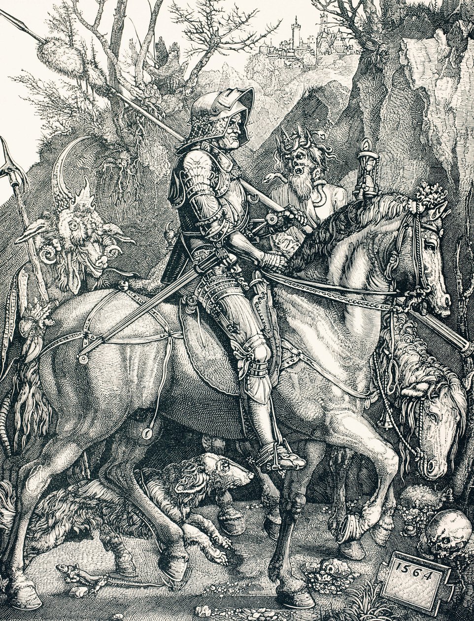 El Caballero de la Muerte, c.1880 de Albrecht (after) Durer or Duerer