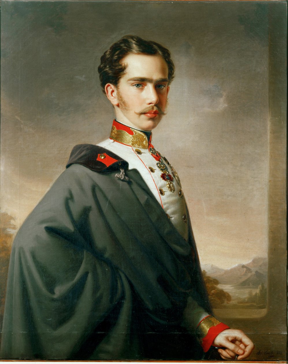 El emperador Francisco José I de Austria de joven ... de Albrecht Adam