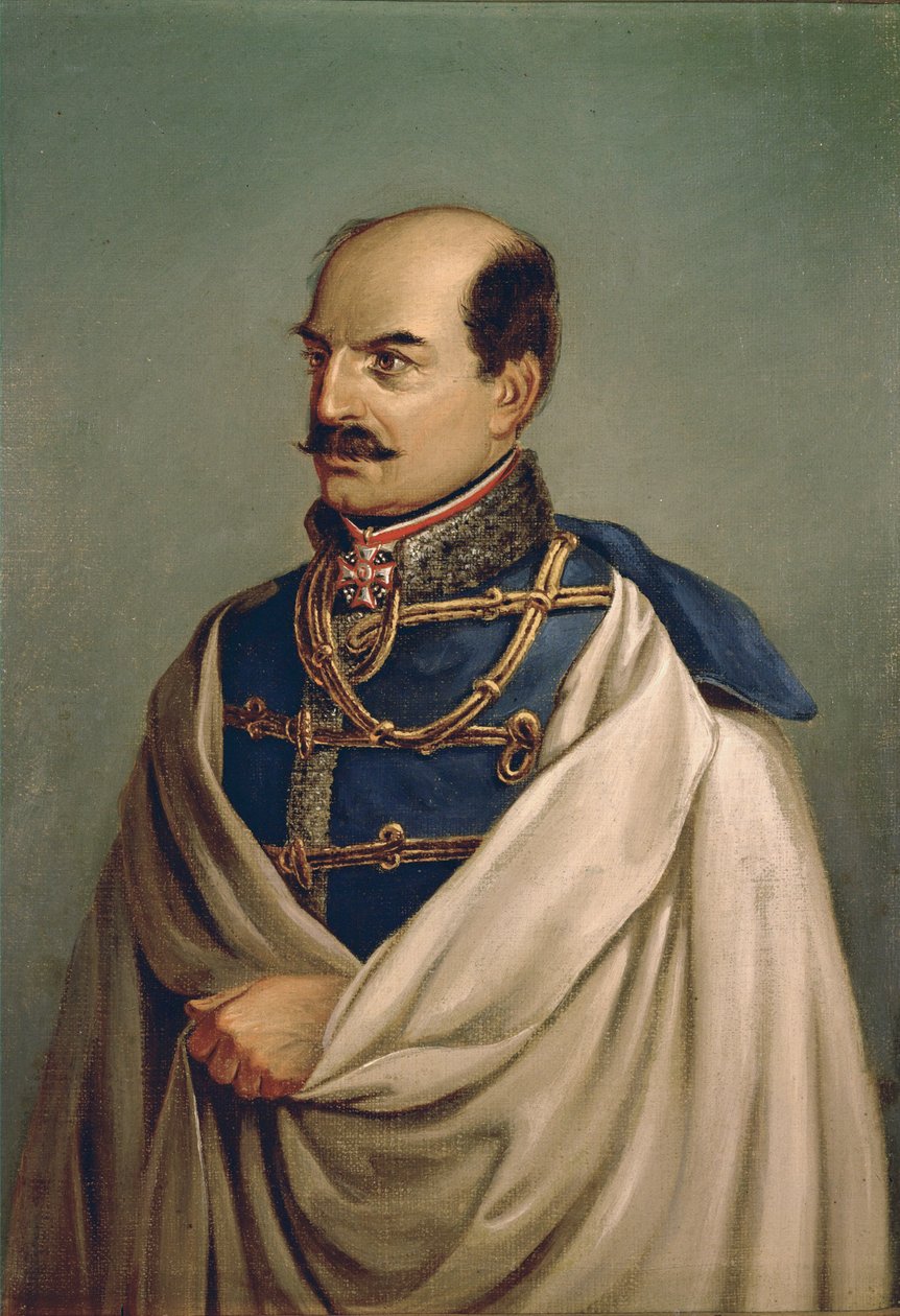 Feldzeugmeister Joseph Conde Jellacic, Banus de Croacia ... (pintura sobre lienzo) de Albrecht Adam