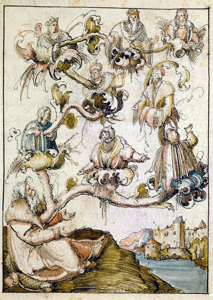 Una genealogía de los Habsburgo, probablemente por Albrecht Altdorfer ... de Albrecht Altdorfer