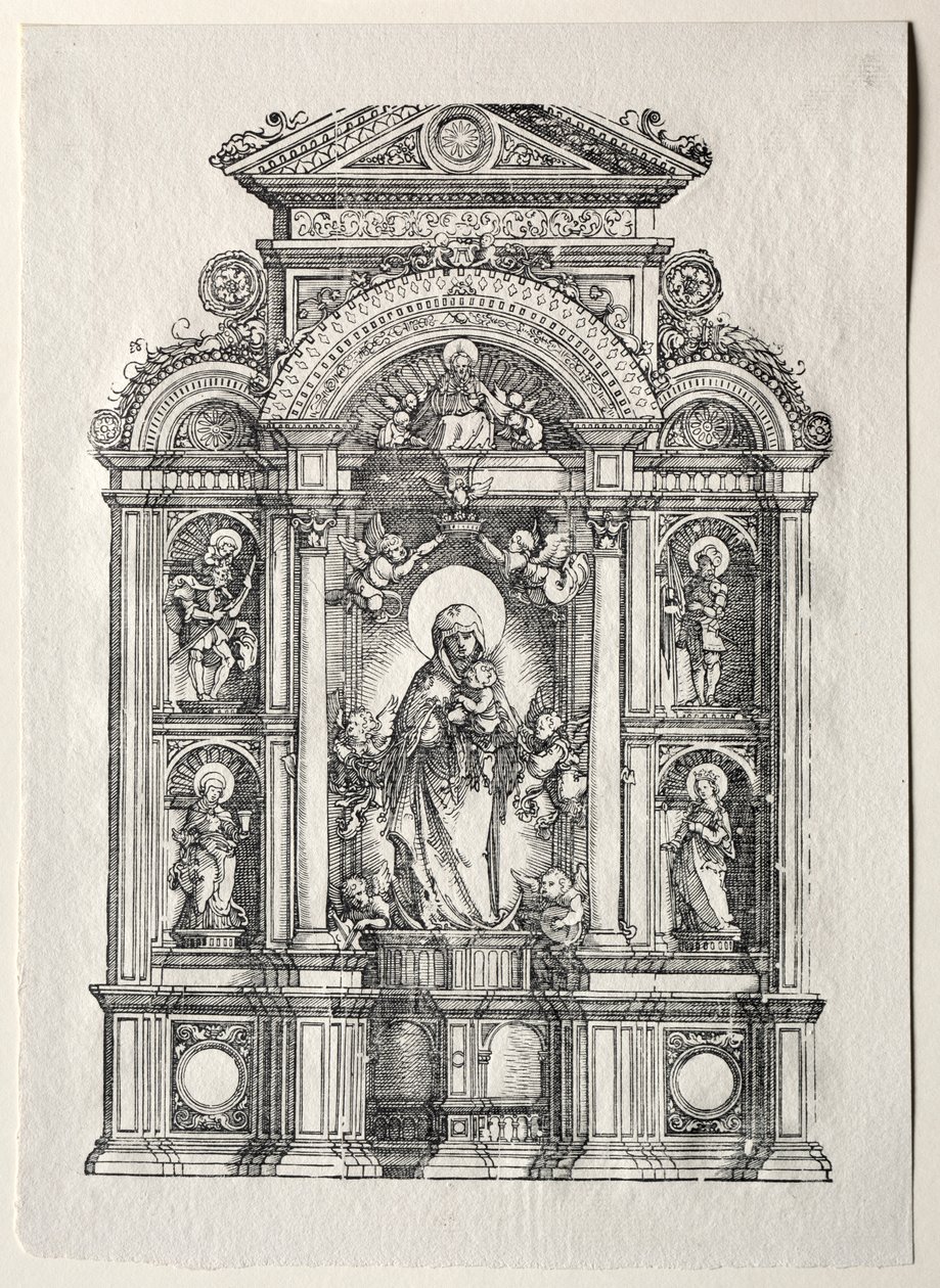 Altar con la Bella María de Ratisbona de Albrecht Altdorfer