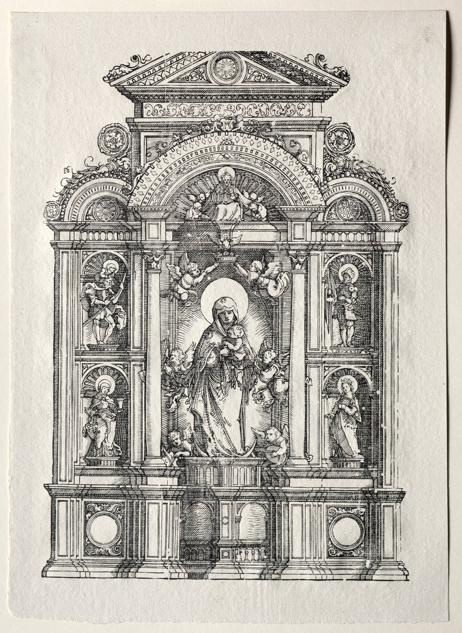 Altar con la Bella María de Ratisbona, 1520 de Albrecht Altdorfer