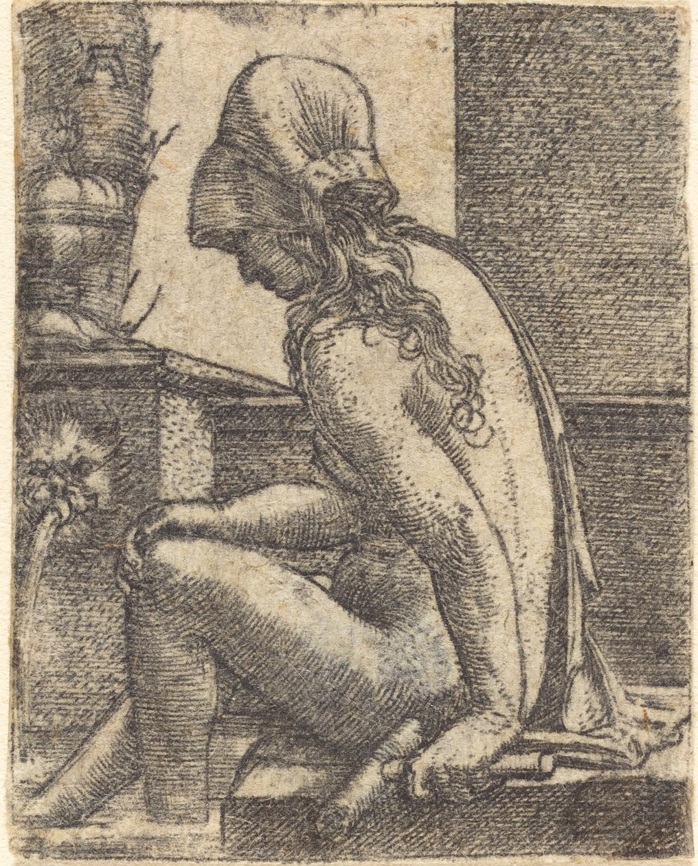 Mujer bañándose de Albrecht Altdorfer