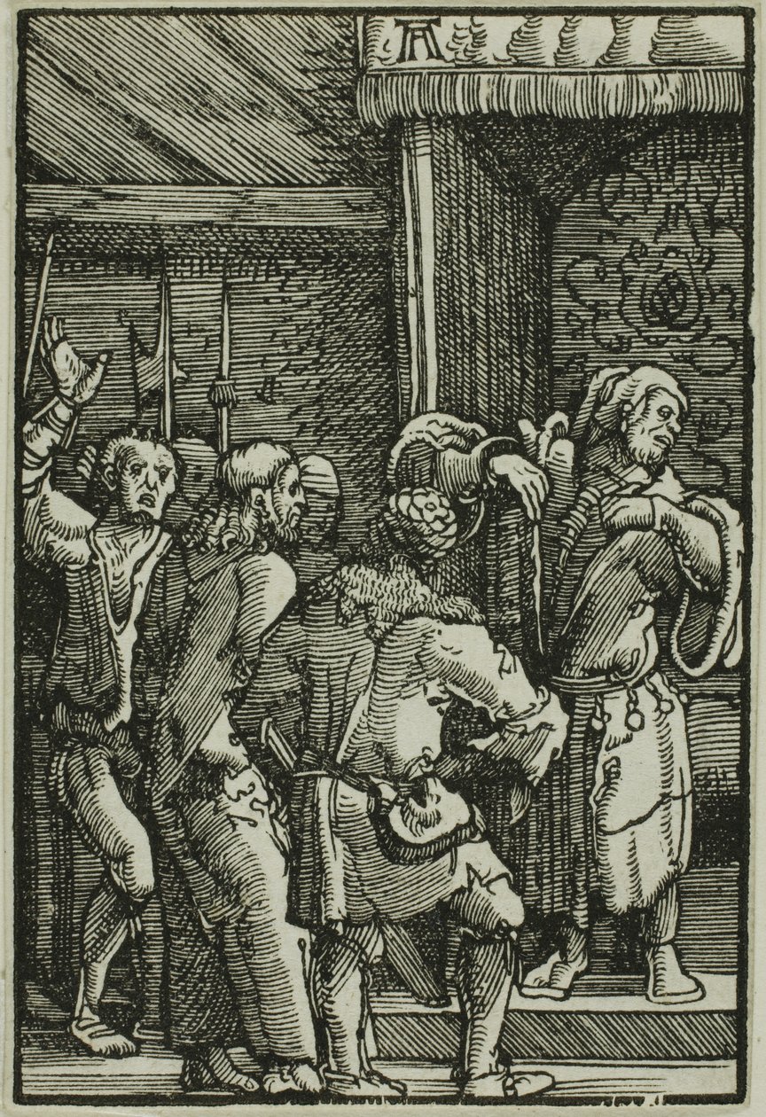 Cristo ante Caifás, de La caída y redención del hombre de Albrecht Altdorfer
