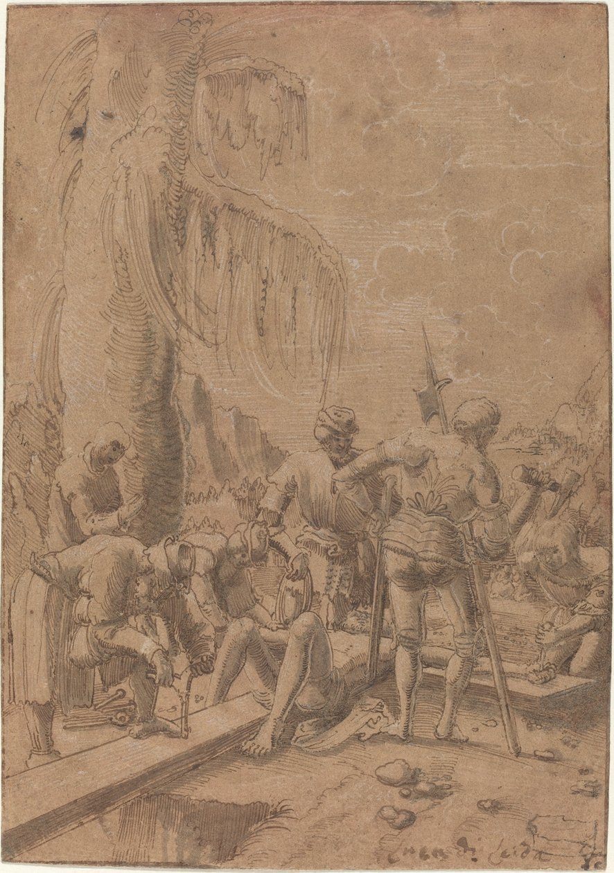 Cristo clavado en la cruz de Albrecht Altdorfer