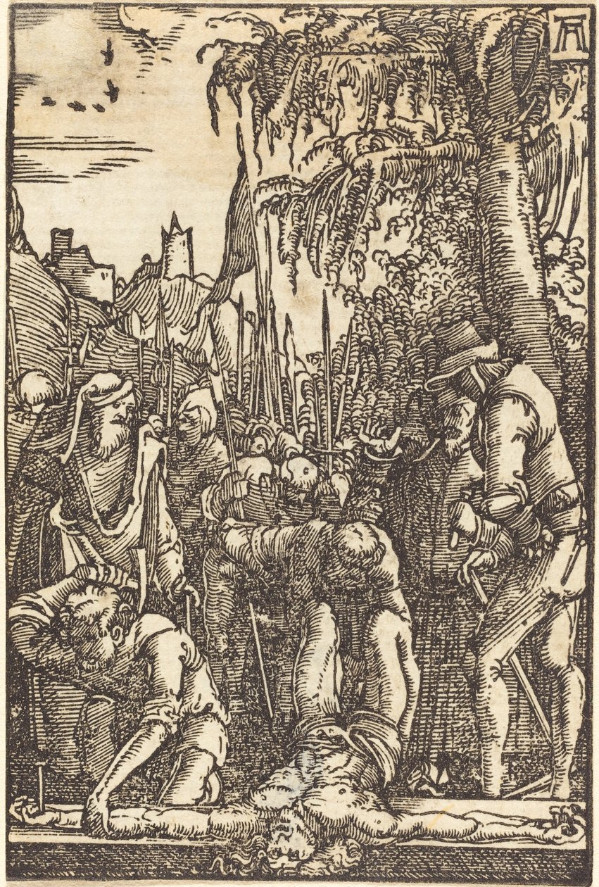 Cristo clavado en la cruz de Albrecht Altdorfer