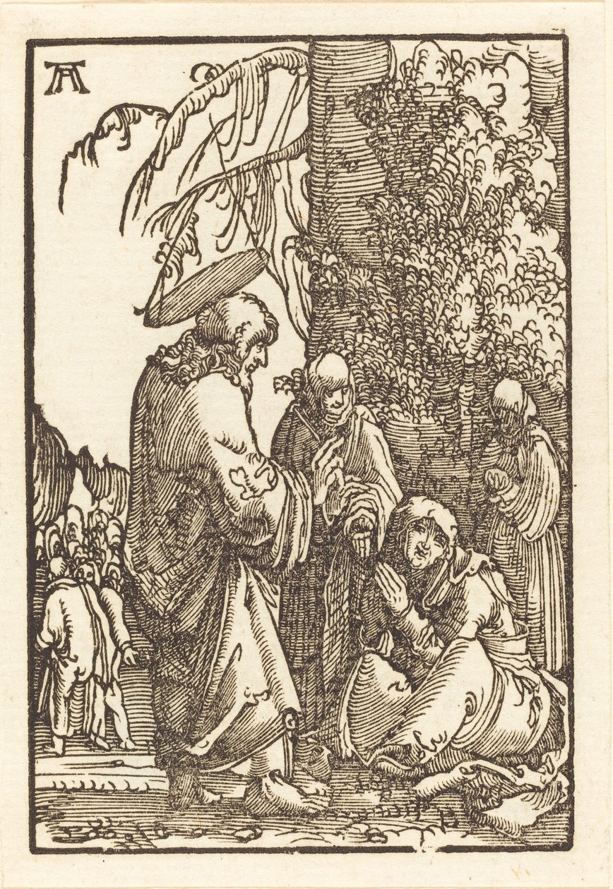 Cristo despidiéndose de María antes de la Pasión de Albrecht Altdorfer