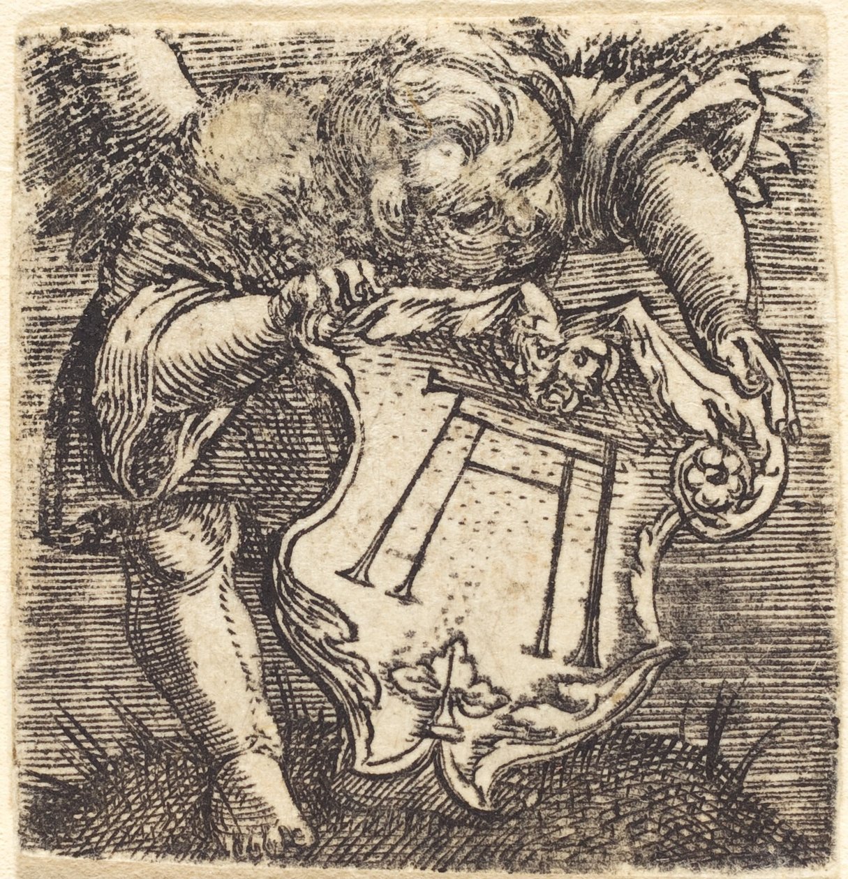 Genios con la espada de Altdorfer de Albrecht Altdorfer
