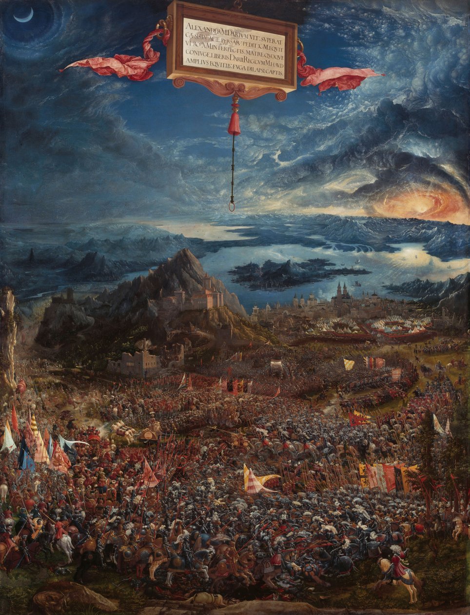Alemán: Historienzyklus: Alexanderschlacht (Schlacht bei Issus) La batalla de Alejandro en Issus de Albrecht Altdorfer