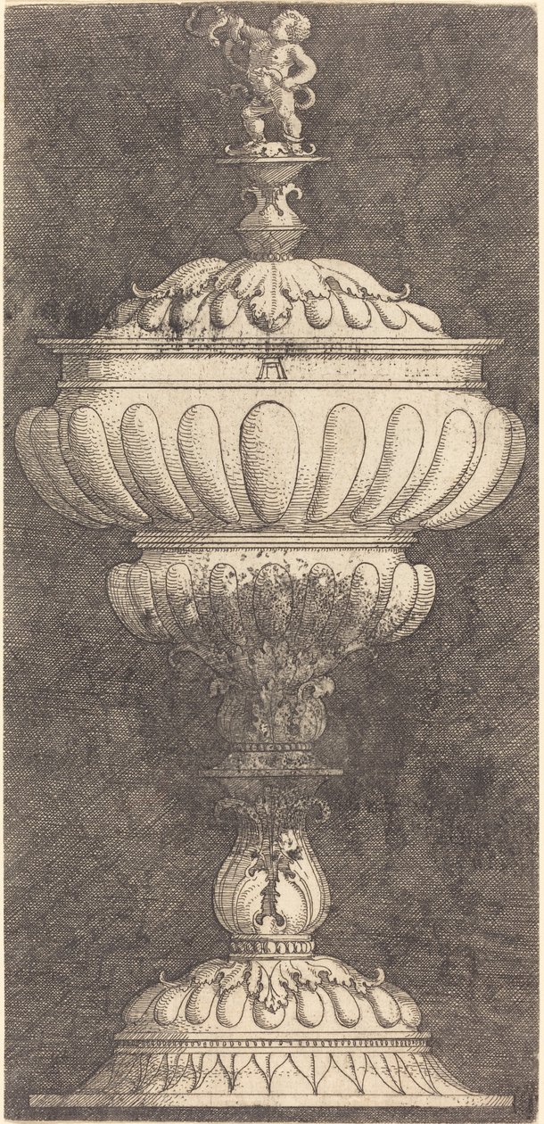 Copa con el infante Hércules en la parte superior de Albrecht Altdorfer
