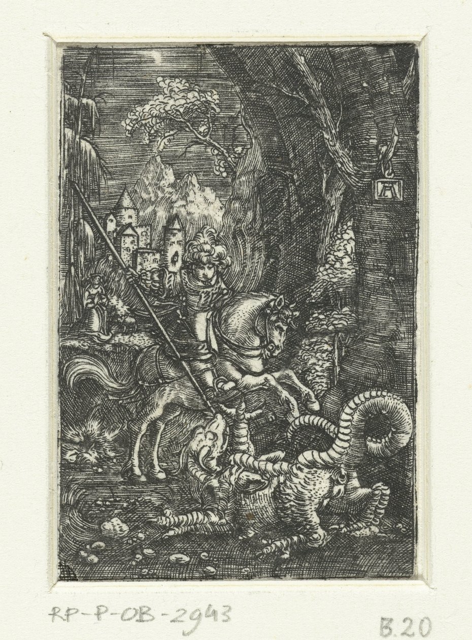 San Jorge mata al dragón de Albrecht Altdorfer