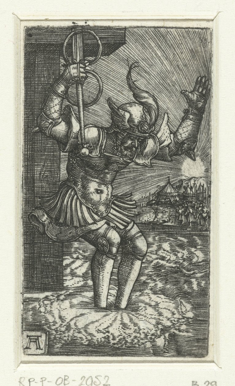 Horatius Cocles salta al Tíber de Albrecht Altdorfer