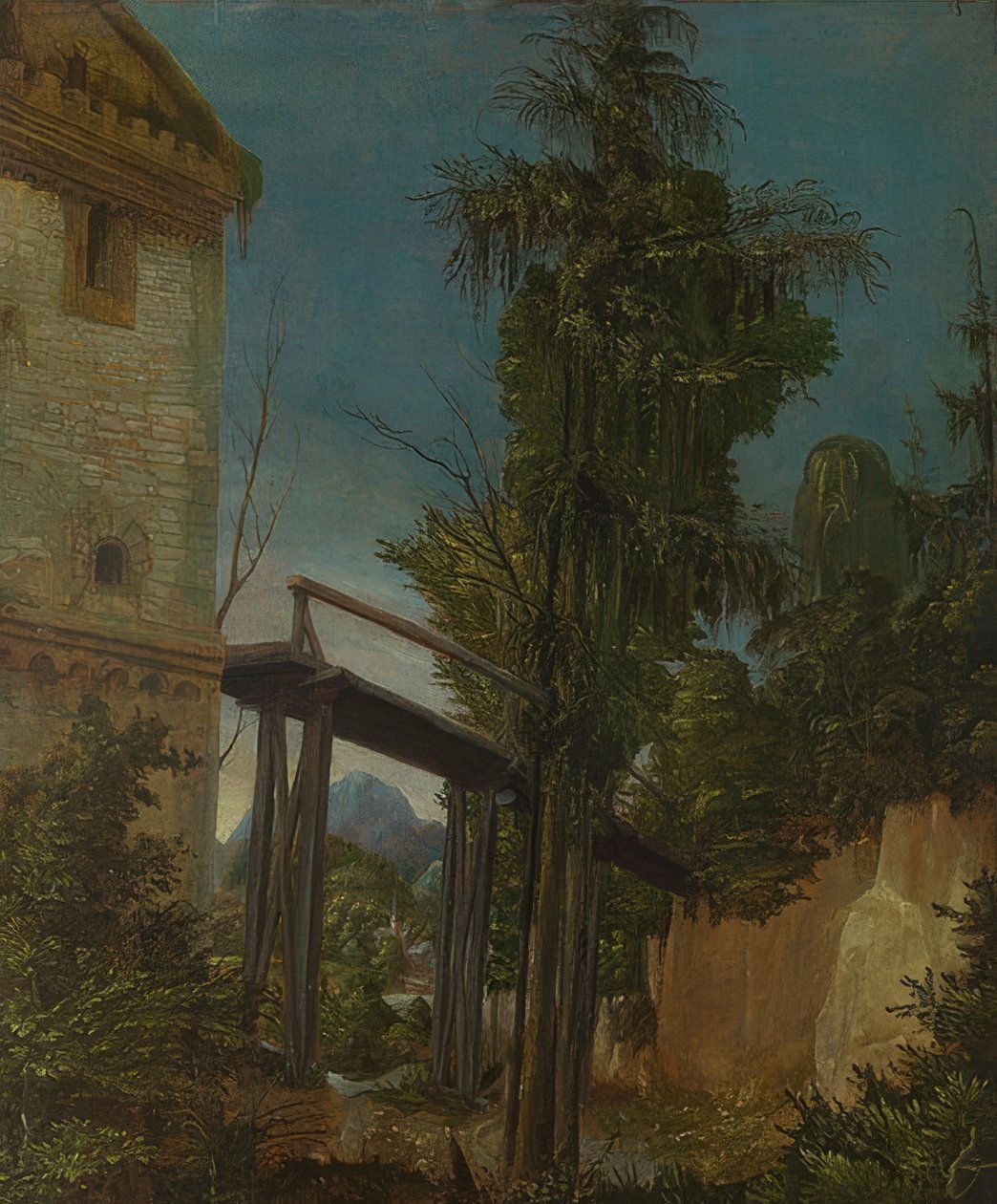 Paisaje con un puente. Hacia 1518-20 de Albrecht Altdorfer