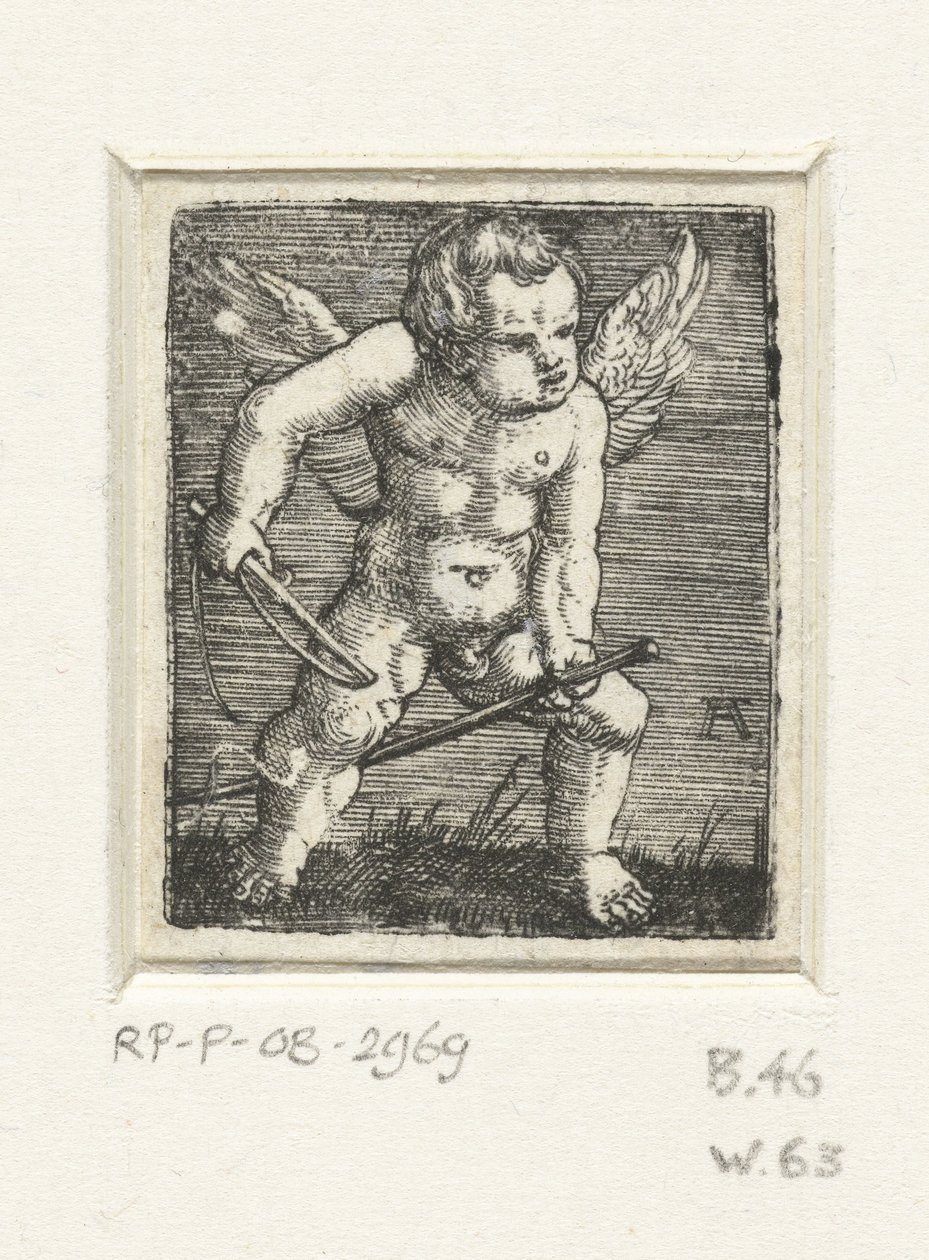 Putto con un caballo de batalla de Albrecht Altdorfer