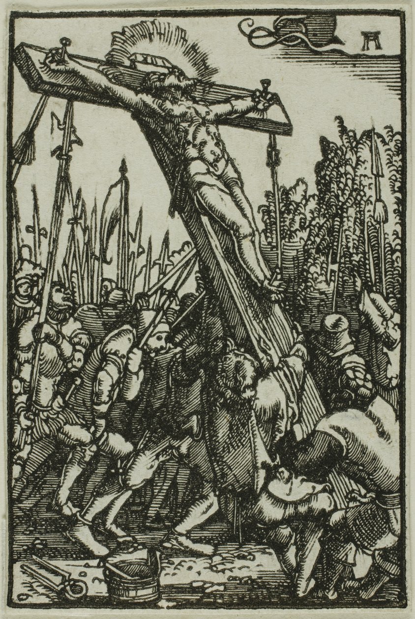 Levantamiento de la Cruz, de La Caída y Redención del Hombre de Albrecht Altdorfer