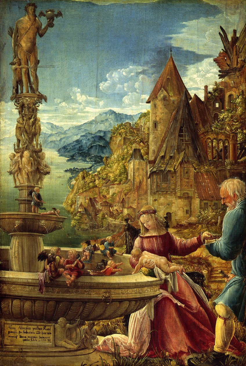 Descanso durante la huida a Egipto de Albrecht Altdorfer