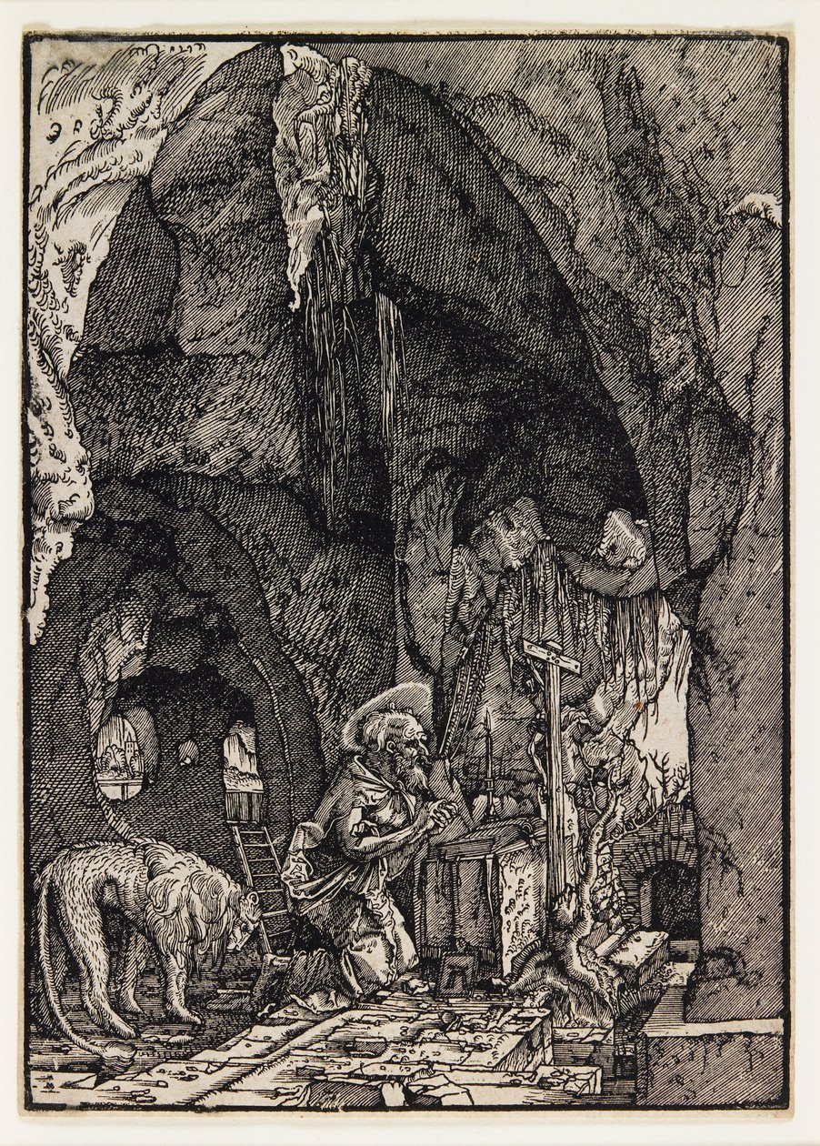 San Jerónimo en una cueva de Albrecht Altdorfer