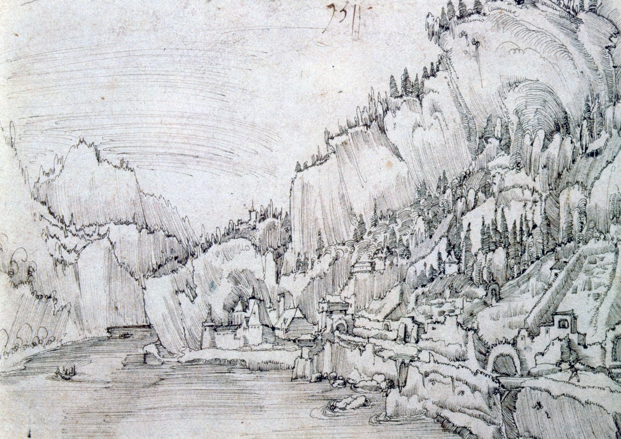 Sarmingstein en el Danubio, siglo XVI de Albrecht Altdorfer