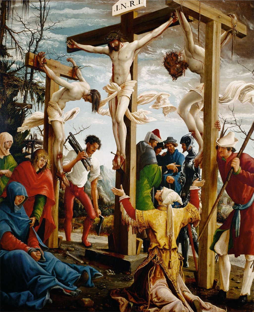 Altar de Sebastián, ala interior derecha, Crucifixión de Albrecht Altdorfer