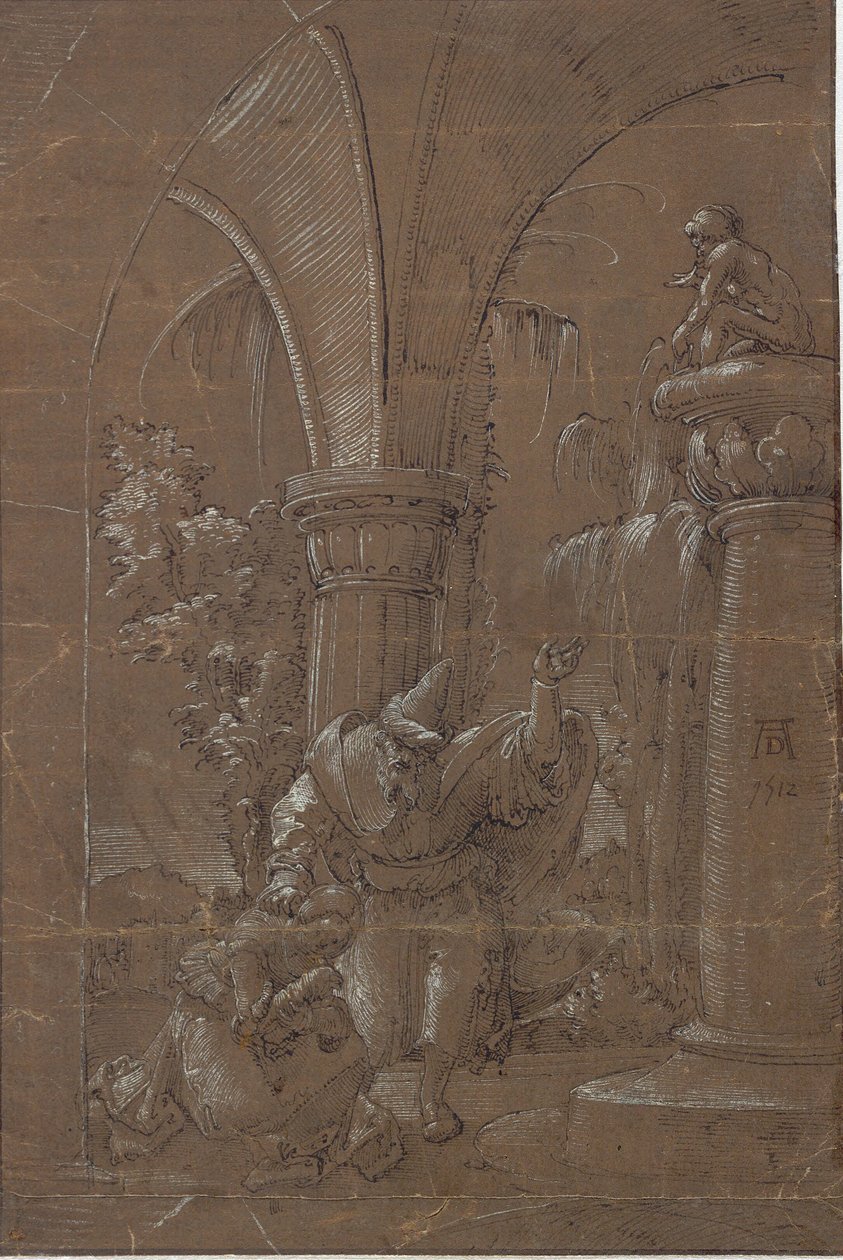 Santa Catalina de Alejandría negándose a adorar el ídolo (?) de Albrecht Altdorfer