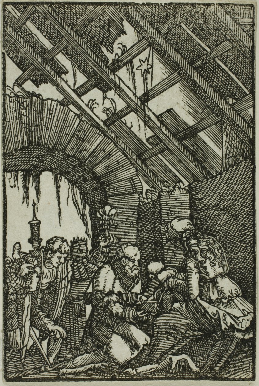 La adoración de los magos, de La caída y redención del hombre de Albrecht Altdorfer