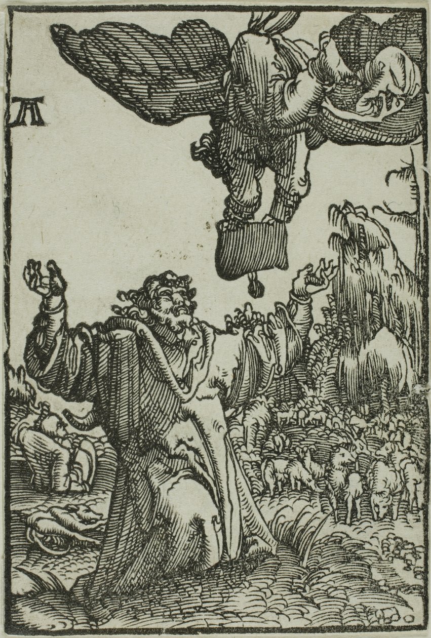 La Anunciación a Joaquín, de La caída y redención del hombre de Albrecht Altdorfer