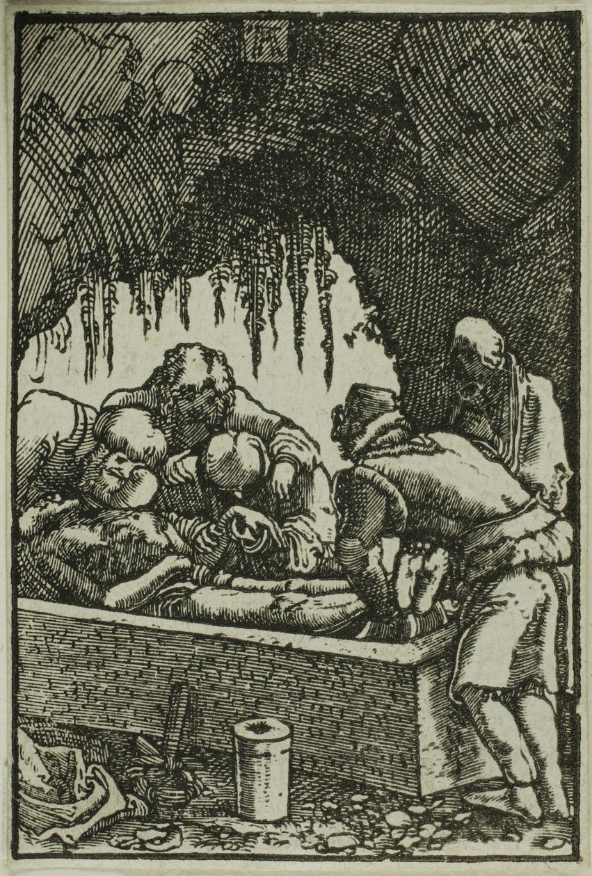 El Entierro, de La Caída y Redención del Hombre de Albrecht Altdorfer