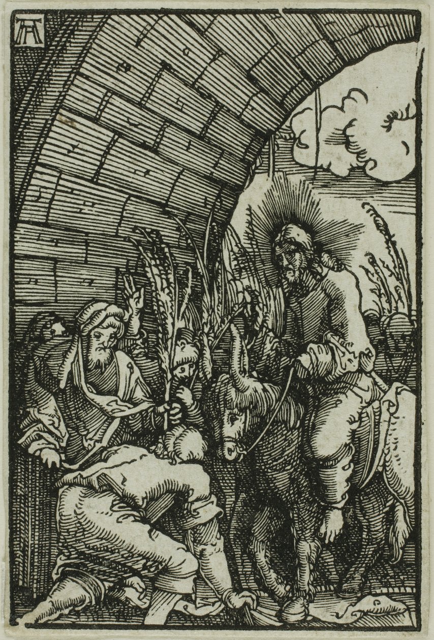 La entrada en Jerusalén, de La caída y redención del hombre de Albrecht Altdorfer