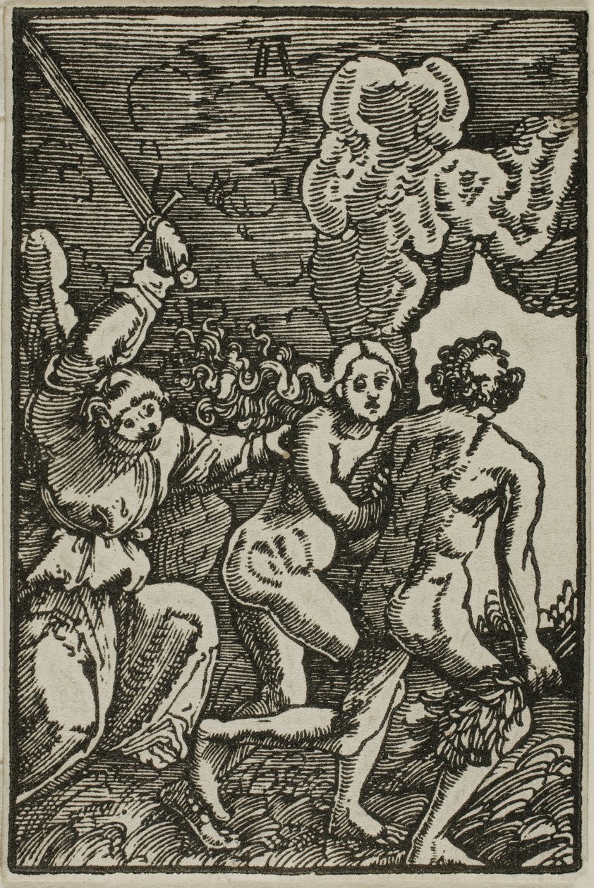La expulsión del Paraíso, de La Caída y Redención del Hombre de Albrecht Altdorfer