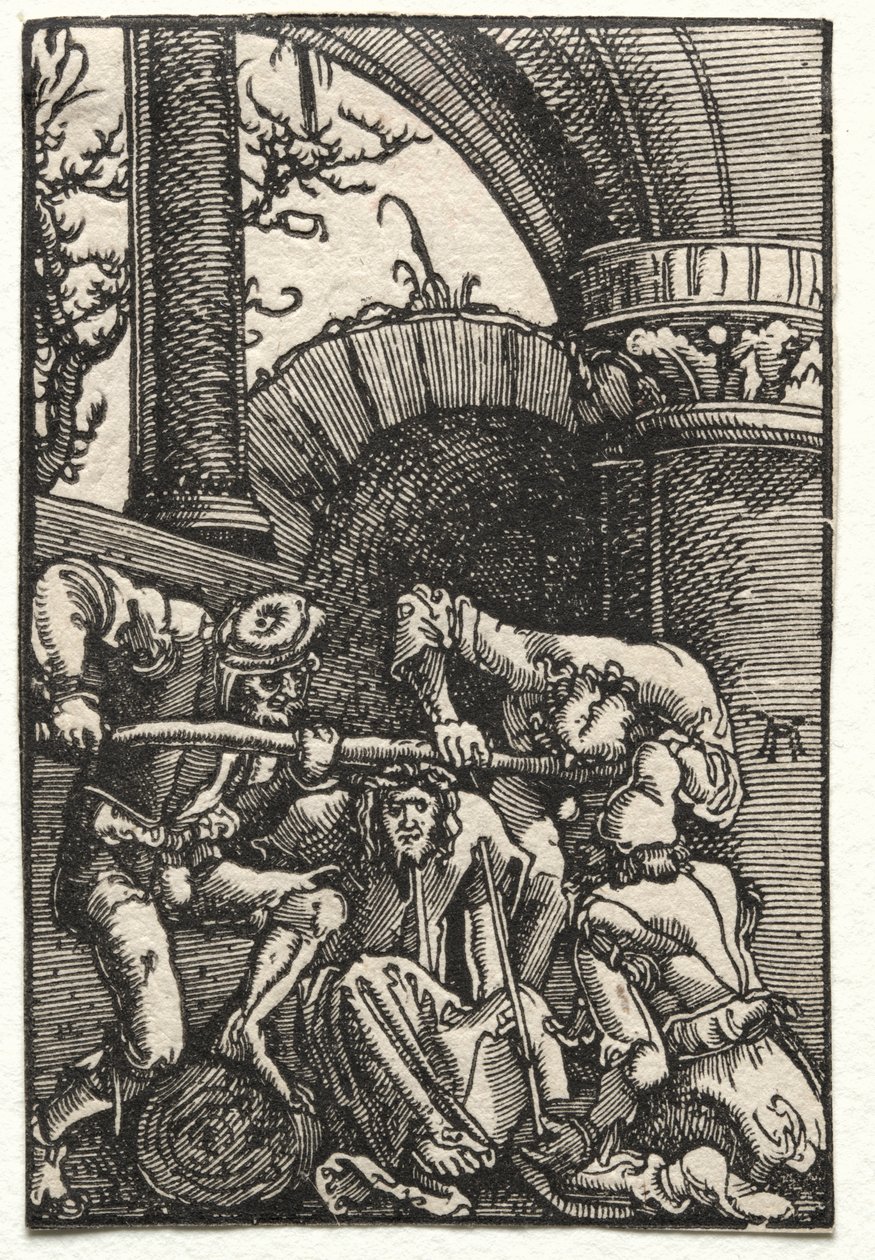 La caída y redención del hombre: Cristo coronado de espinas de Albrecht Altdorfer