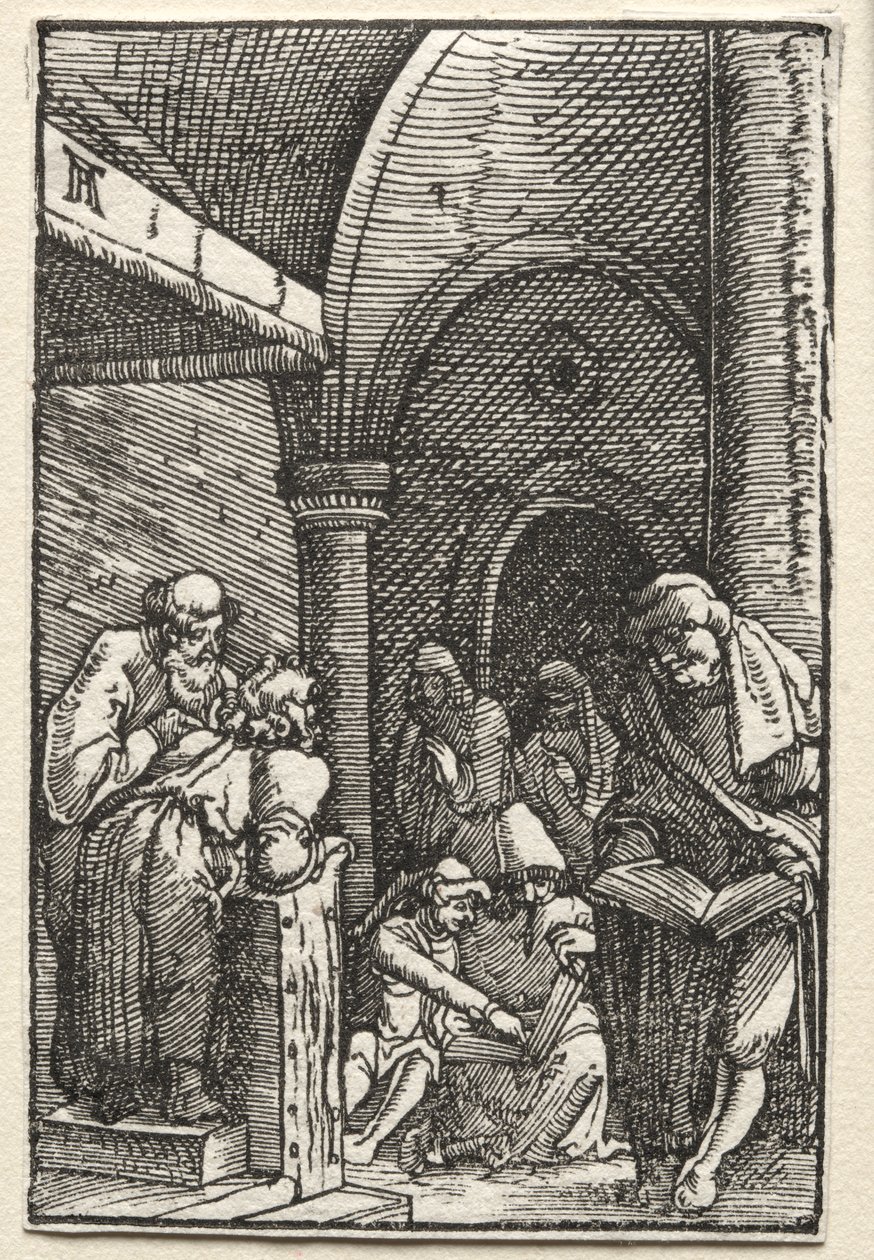 La Caída y Redención del Hombre: Cristo disputando con los doctores de Albrecht Altdorfer