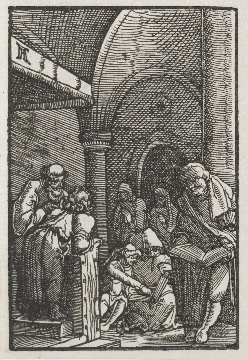 La caída y redención del hombre: Cristo disputando con los doctores, c. 1515 de Albrecht Altdorfer
