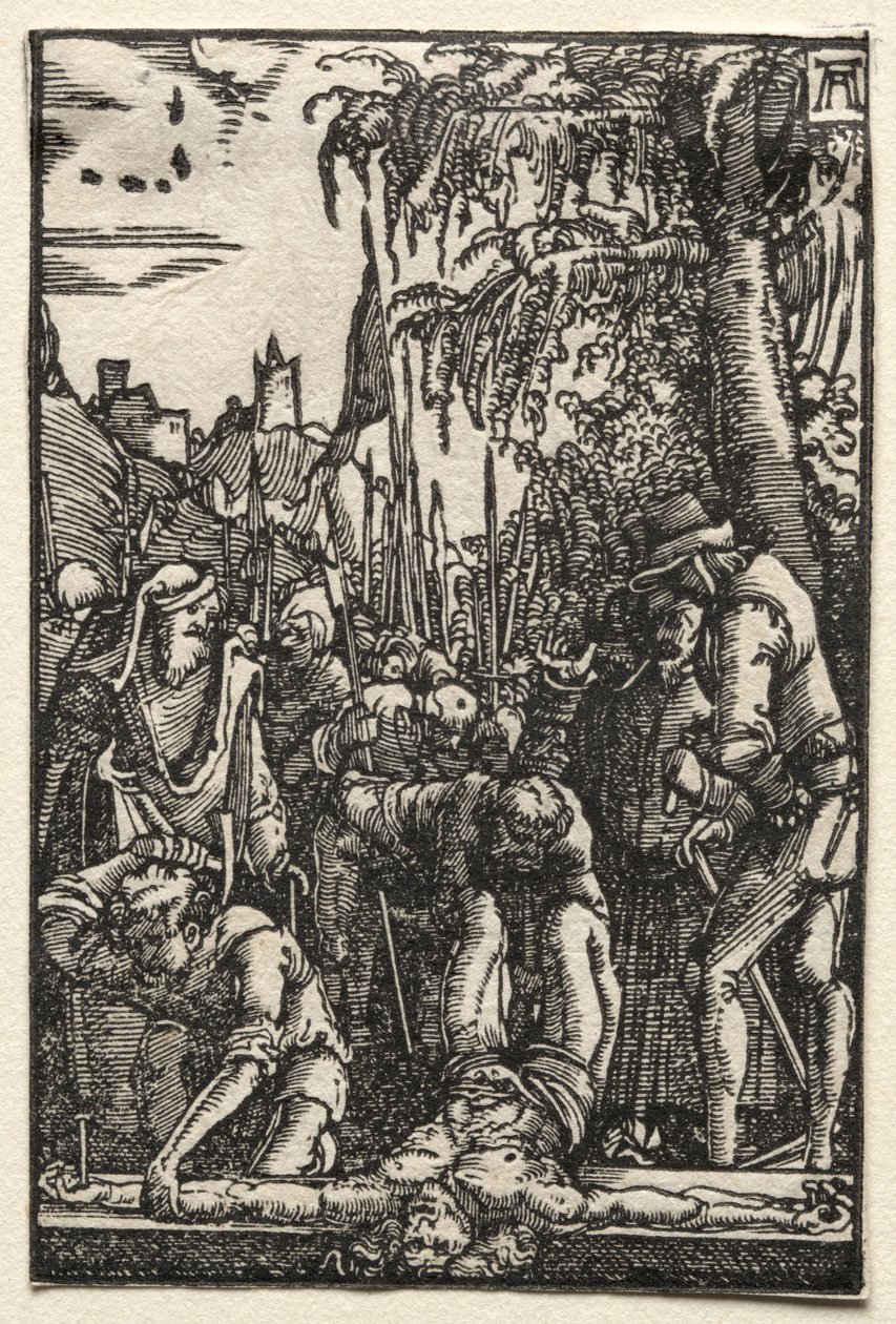La Caída y Redención del Hombre: Cristo clavado en la cruz, c. 1515 de Albrecht Altdorfer