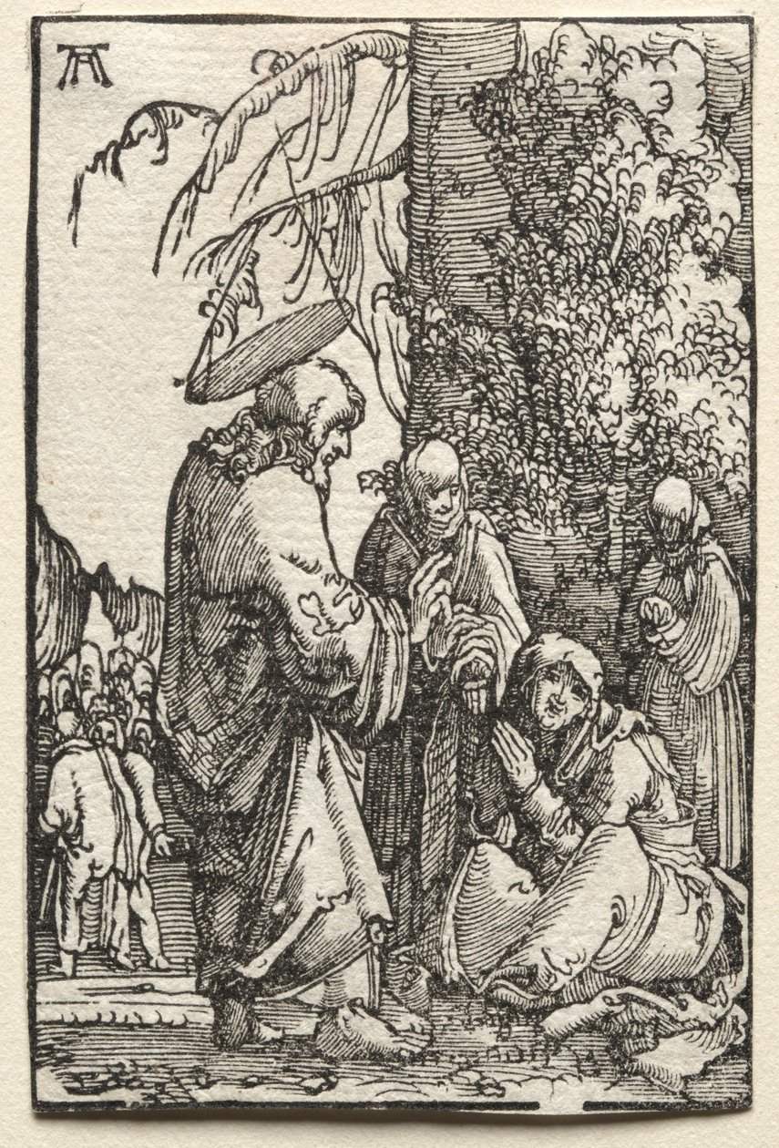 La Caída y Redención del Hombre: Cristo despidiéndose de su Madre antes de la Pasión, c. 1515 de Albrecht Altdorfer